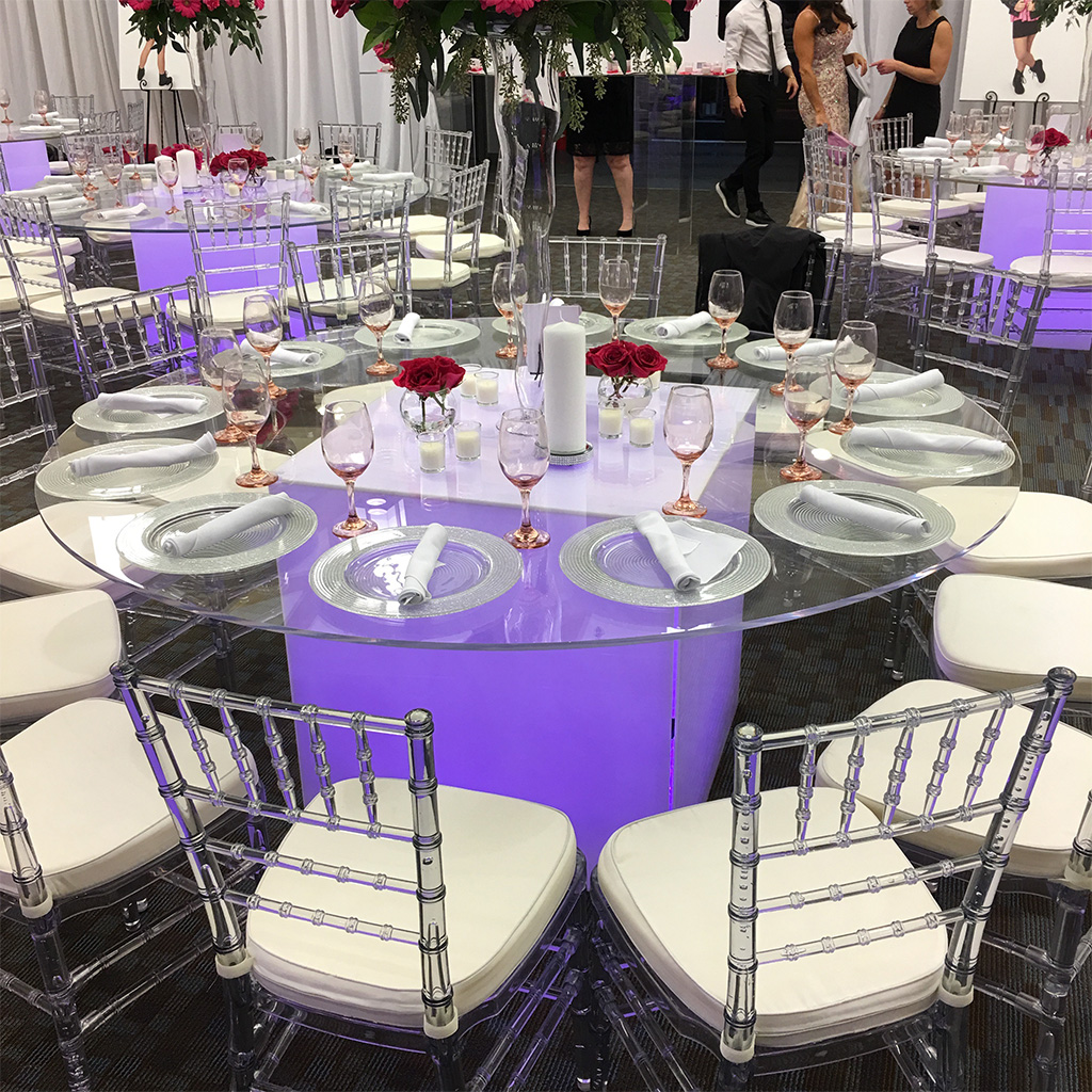 LEd Round Top Banquet tables