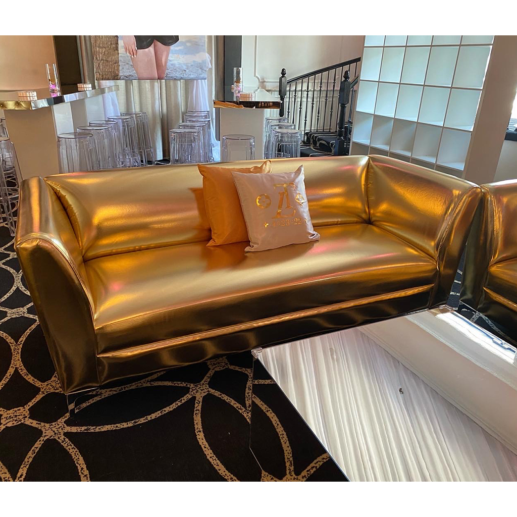 Metallic Gold Sofa