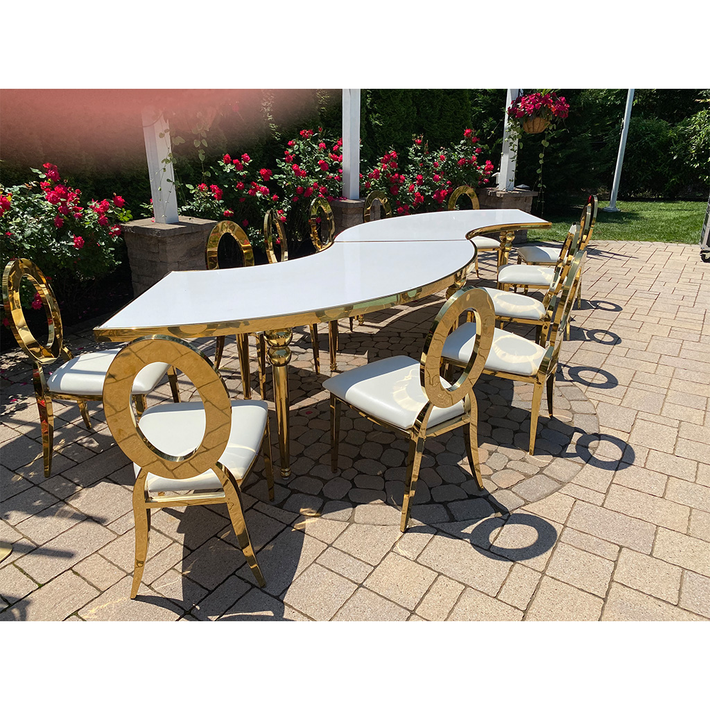 Gold Wedding chairs & table