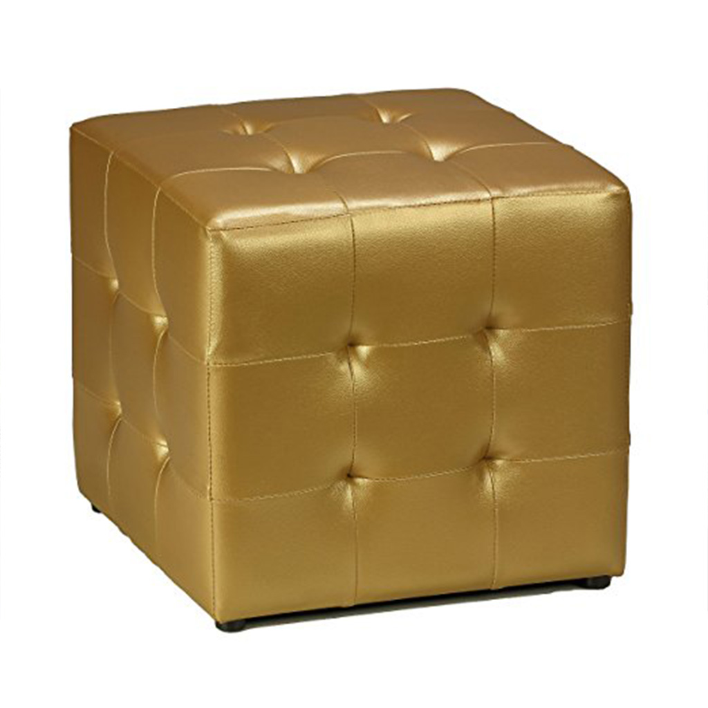 Gold Cube Ottoman