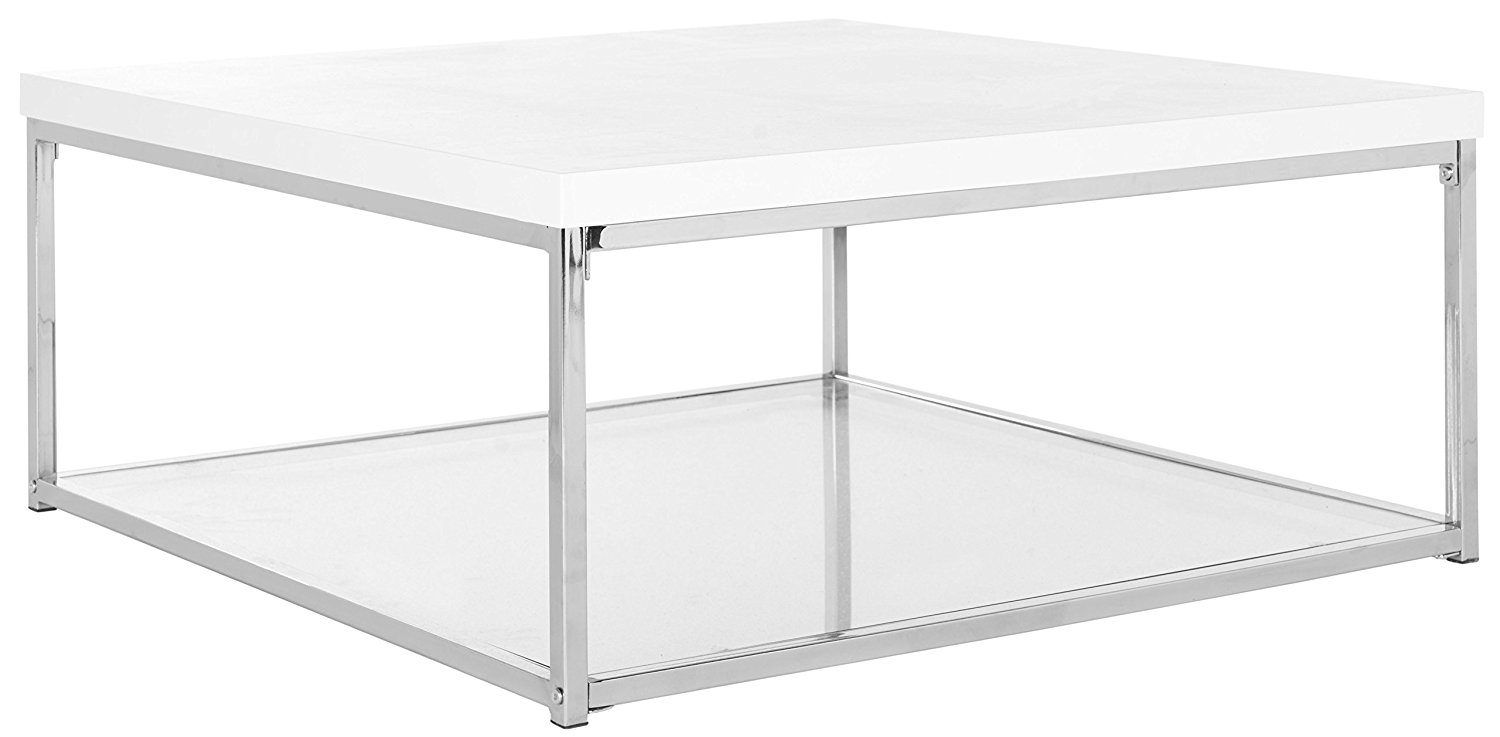 White Top Square Coffee Table