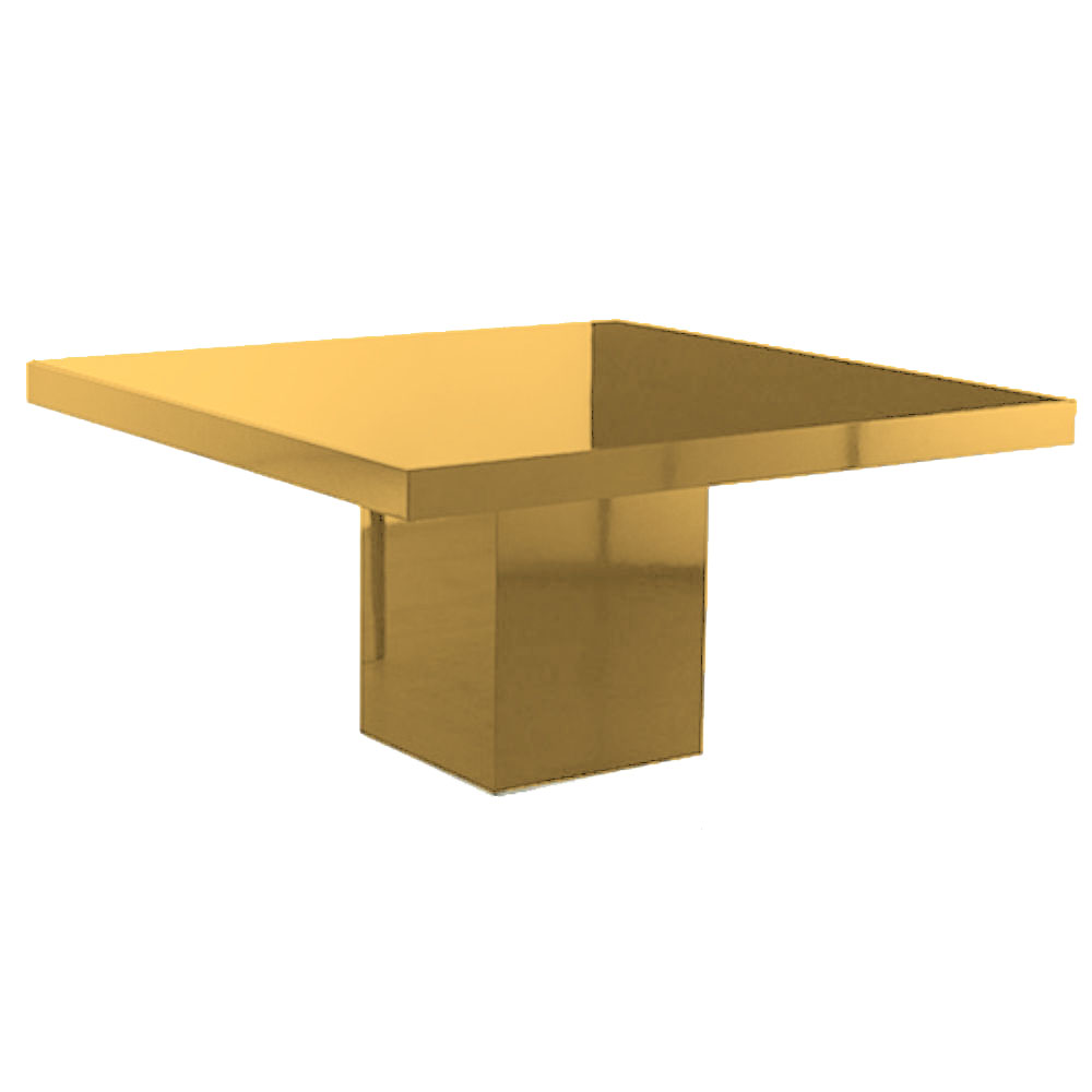 Gold Acrylic Square Table