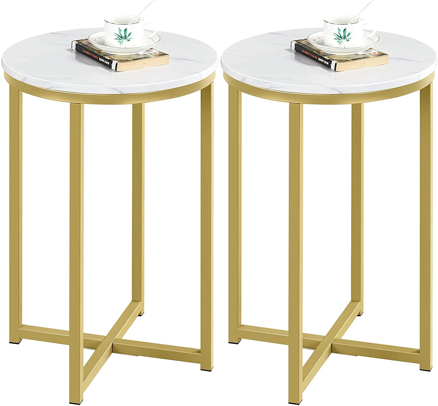 Round Gold Leg End Tables