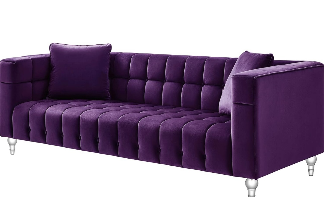 Sophia Purple Velvet Sofa